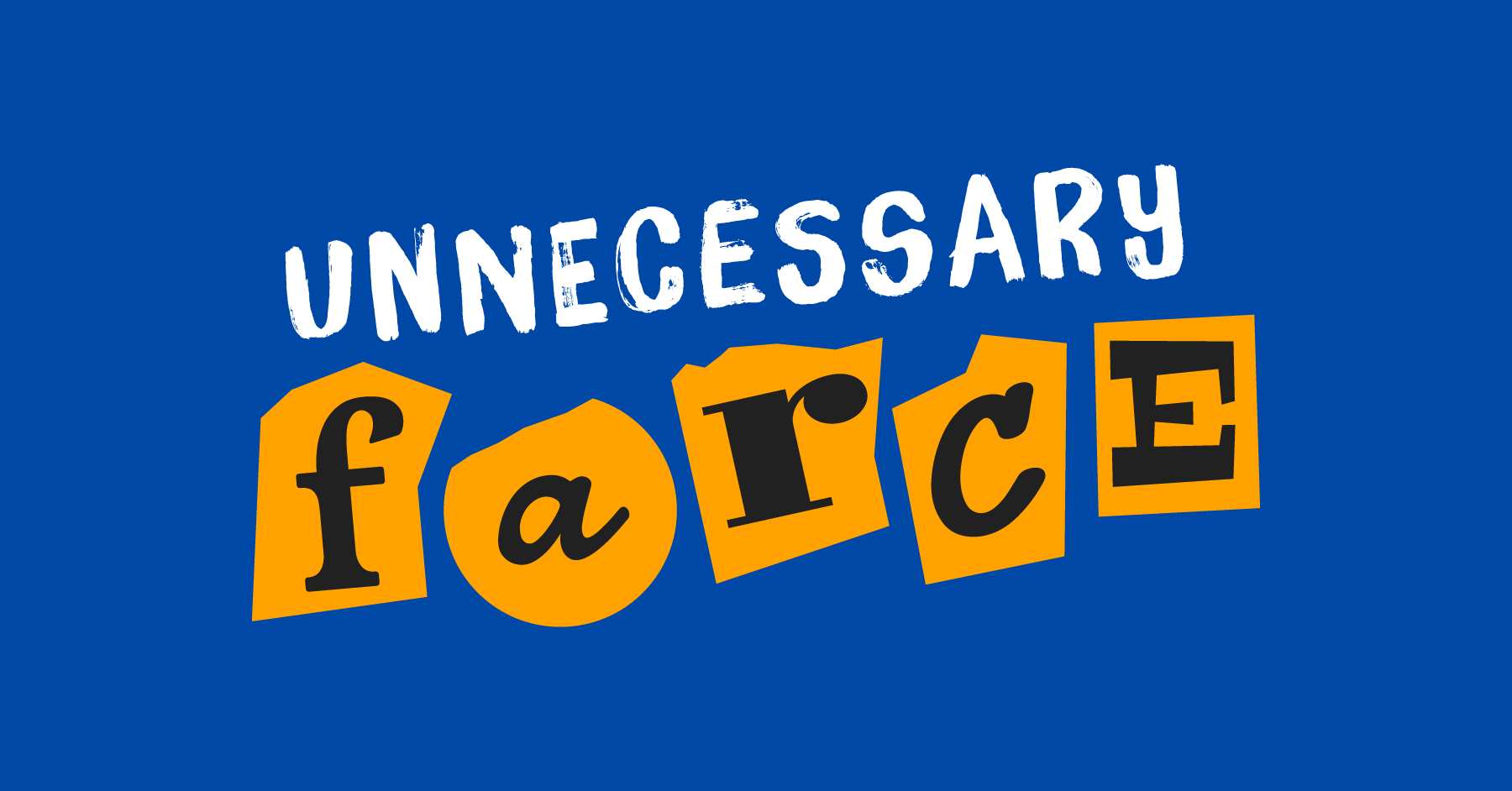 Unnecessary Farce title design